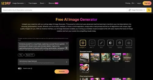 123RF AI Image Generator