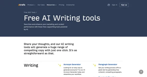 Ahrefs AI writing tools