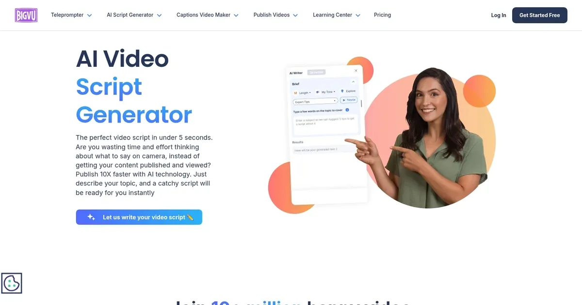 AI Video Script Generator - screenshot
