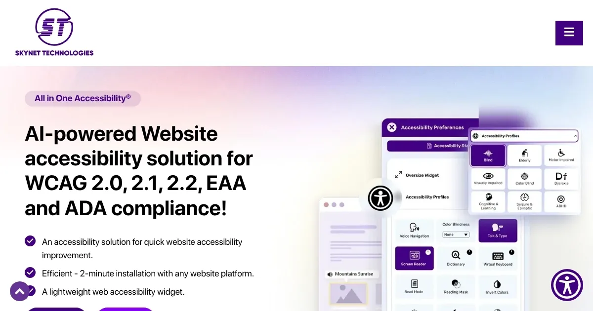 All in One Accessibility - screenshot