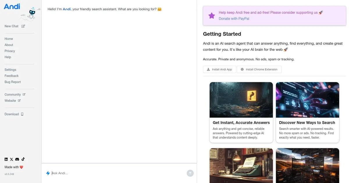 Andi Search - screenshot