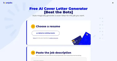 BeamJobs Cover Letter Generator