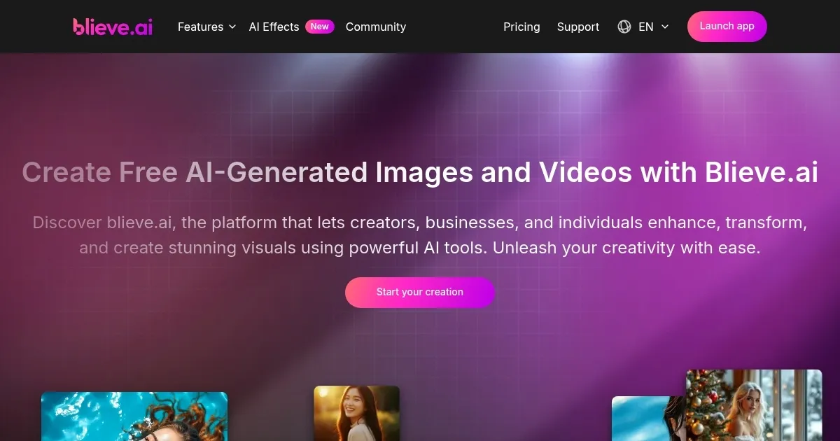 blieve.ai - screenshot
