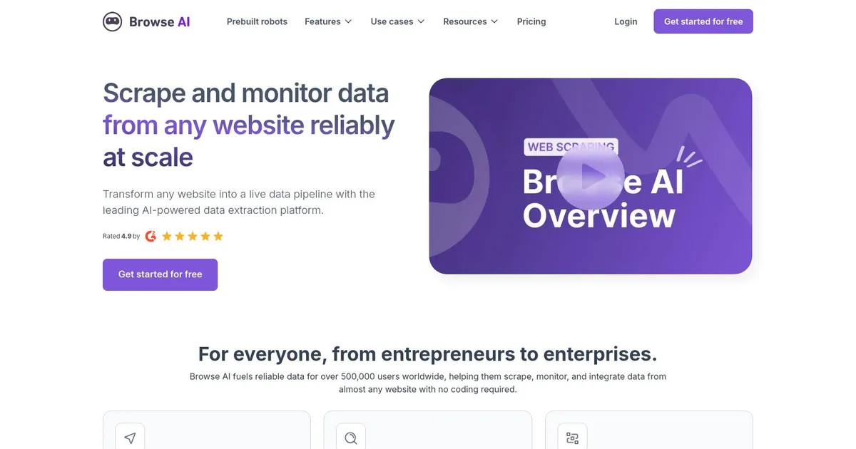 Browse AI - screenshot