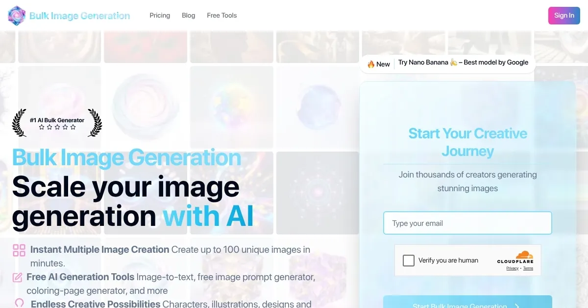 Bulk Image Generation - screenshot