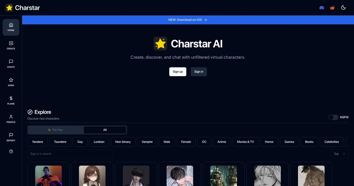 Charstar AI - screenshot