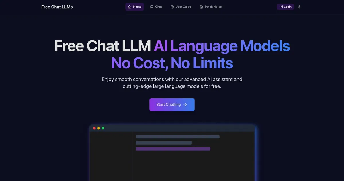 Chat LLM - screenshot