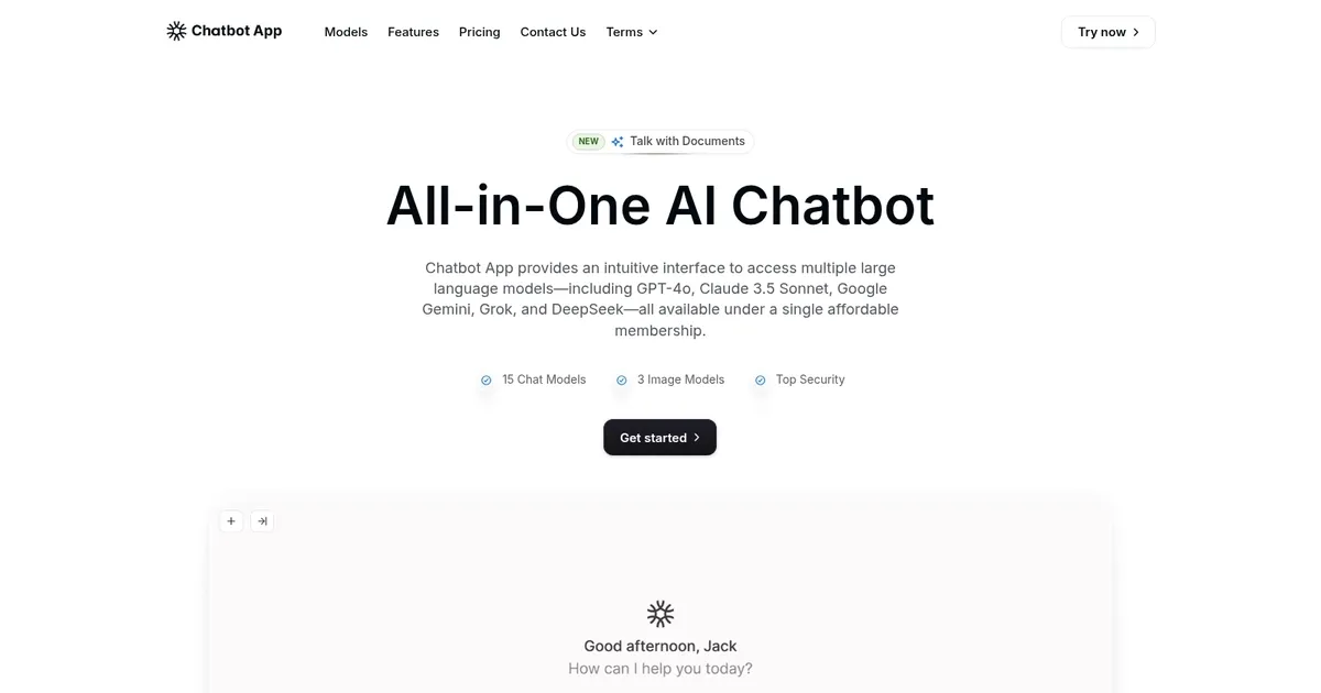 Chatbot App - screenshot