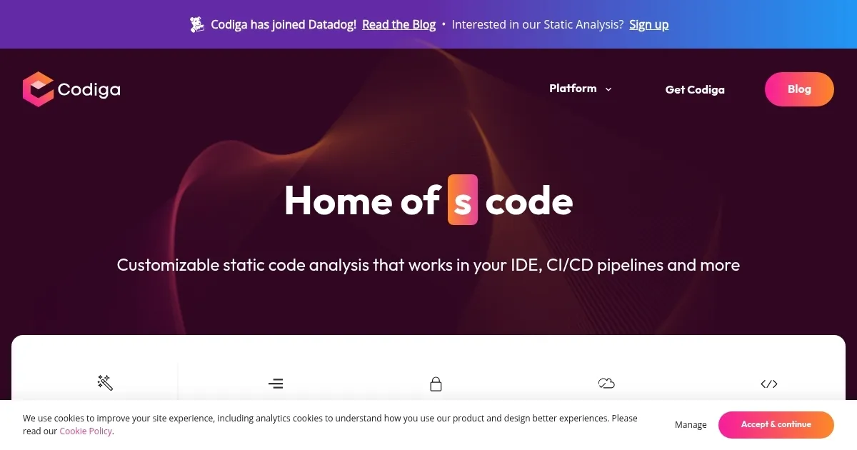 Codiga - screenshot
