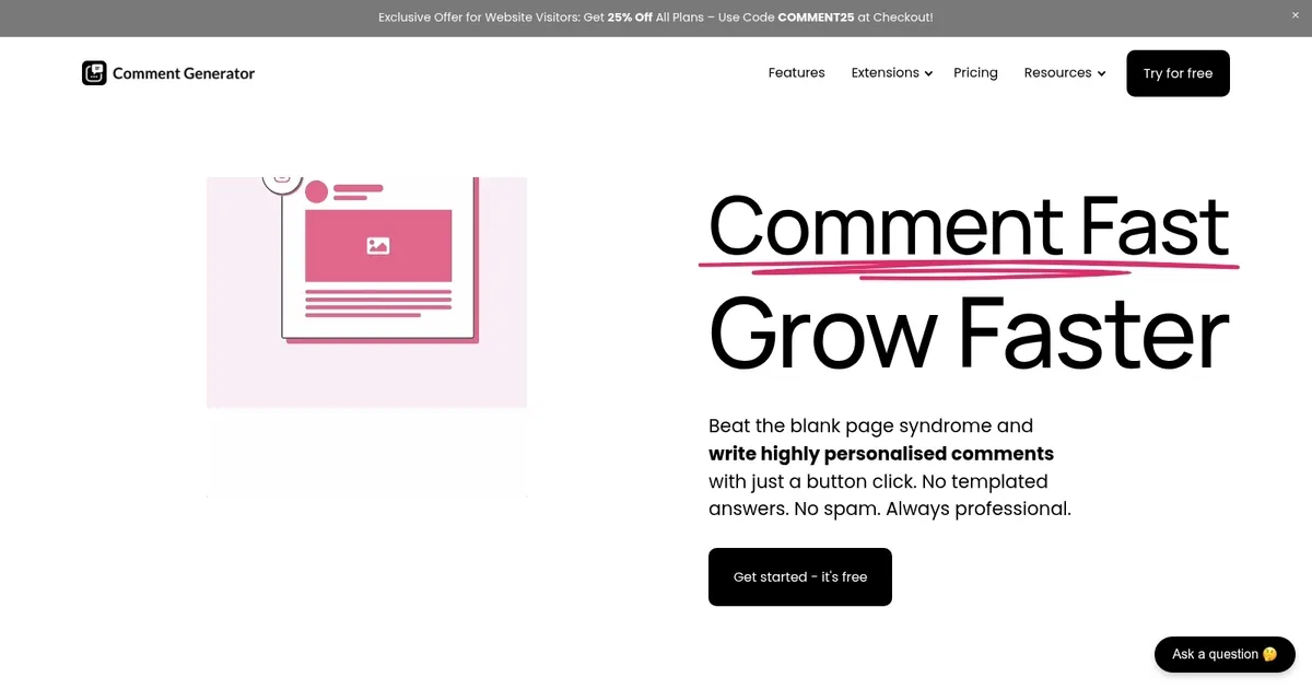 Comment Generator - screenshot