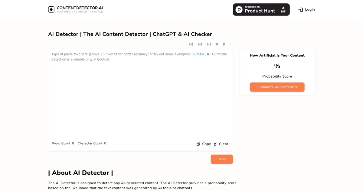 ContentDetector.AI - screenshot