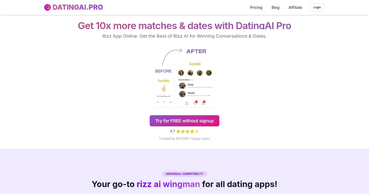 DatingAI.pro - screenshot