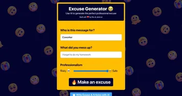Excuse Generator
