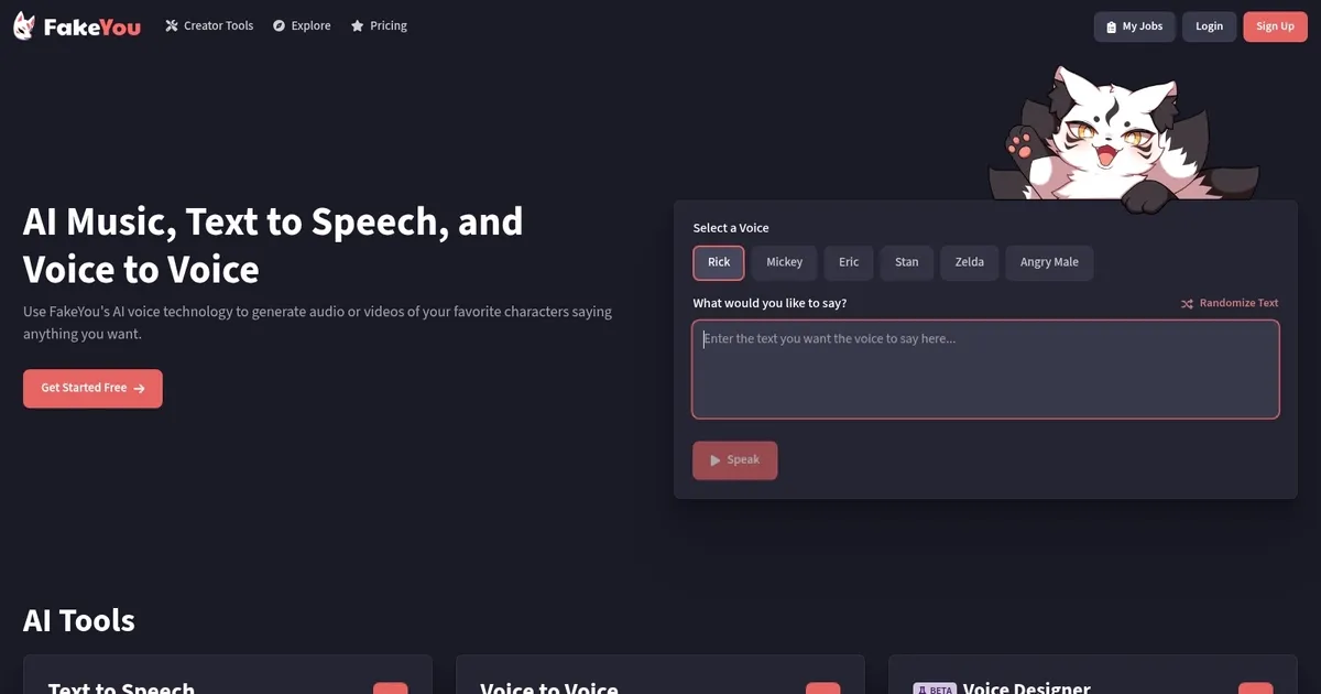 FakeYou - screenshot