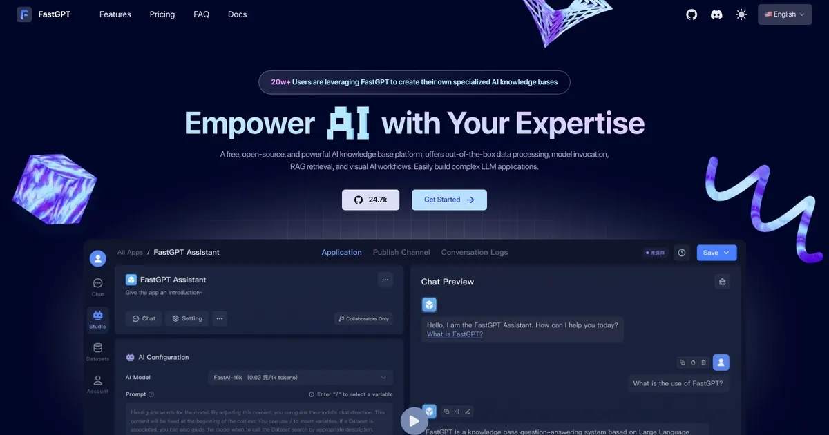 FastGPT - screenshot