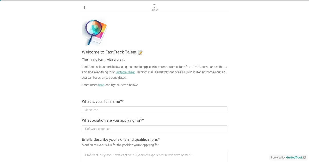 FastTrack Talent - screenshot