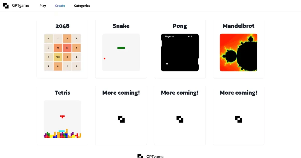 GPTGame - screenshot