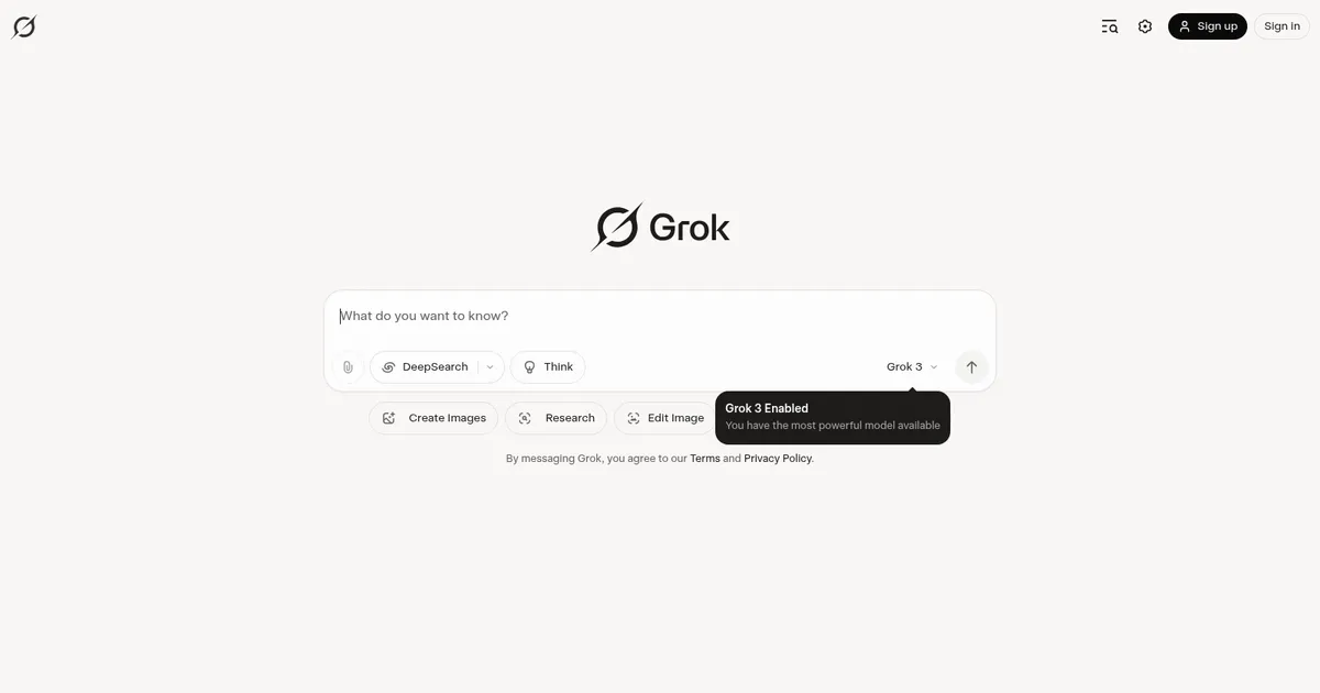Grok - screenshot