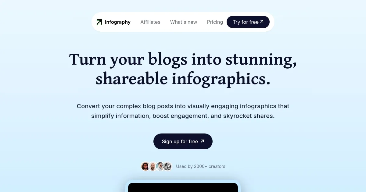 Infography - screenshot