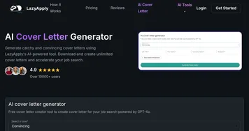 LazyApply AI Cover Letter Generator
