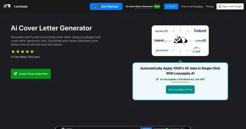 LazyApply AI Cover Letter Generator