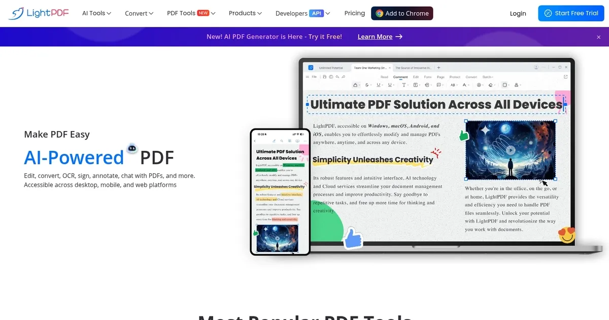LightPDF - screenshot