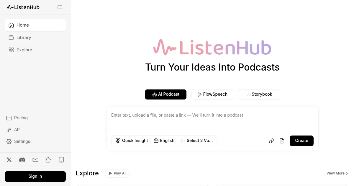 ListenHub - screenshot