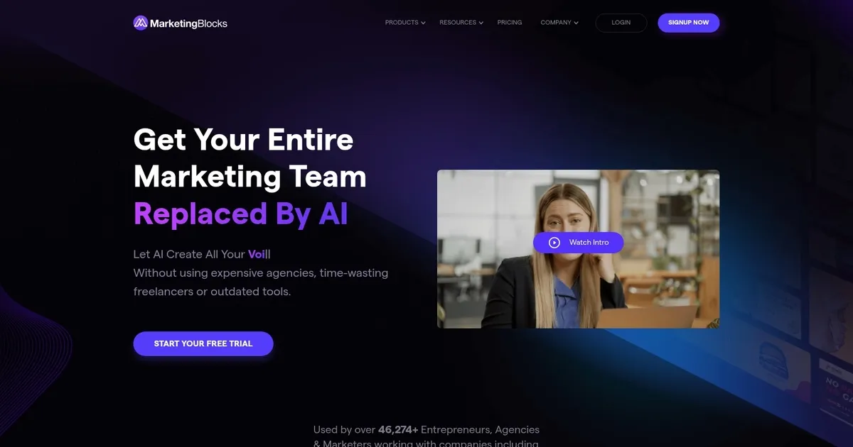 MarketingBlocks - screenshot