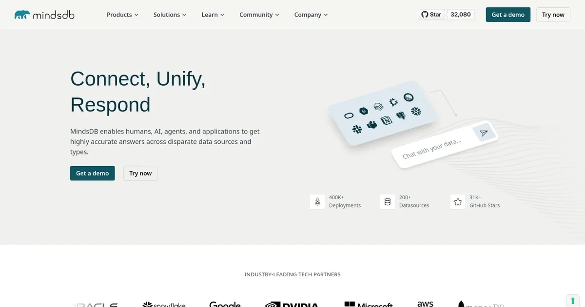 MindsDB - screenshot