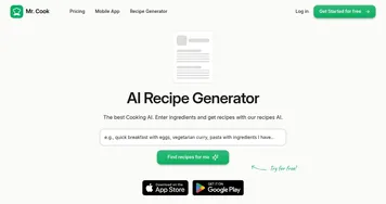 Mr. Cook AI Recipe Generator