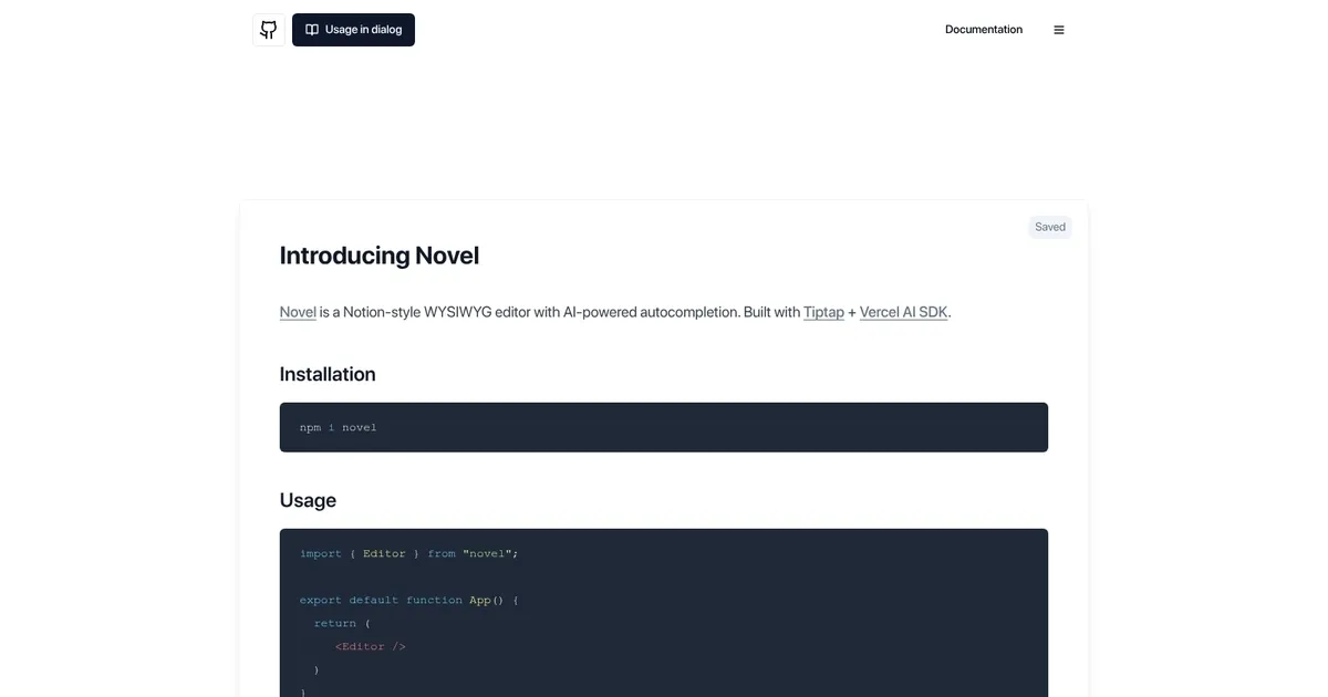 Novel - screenshot