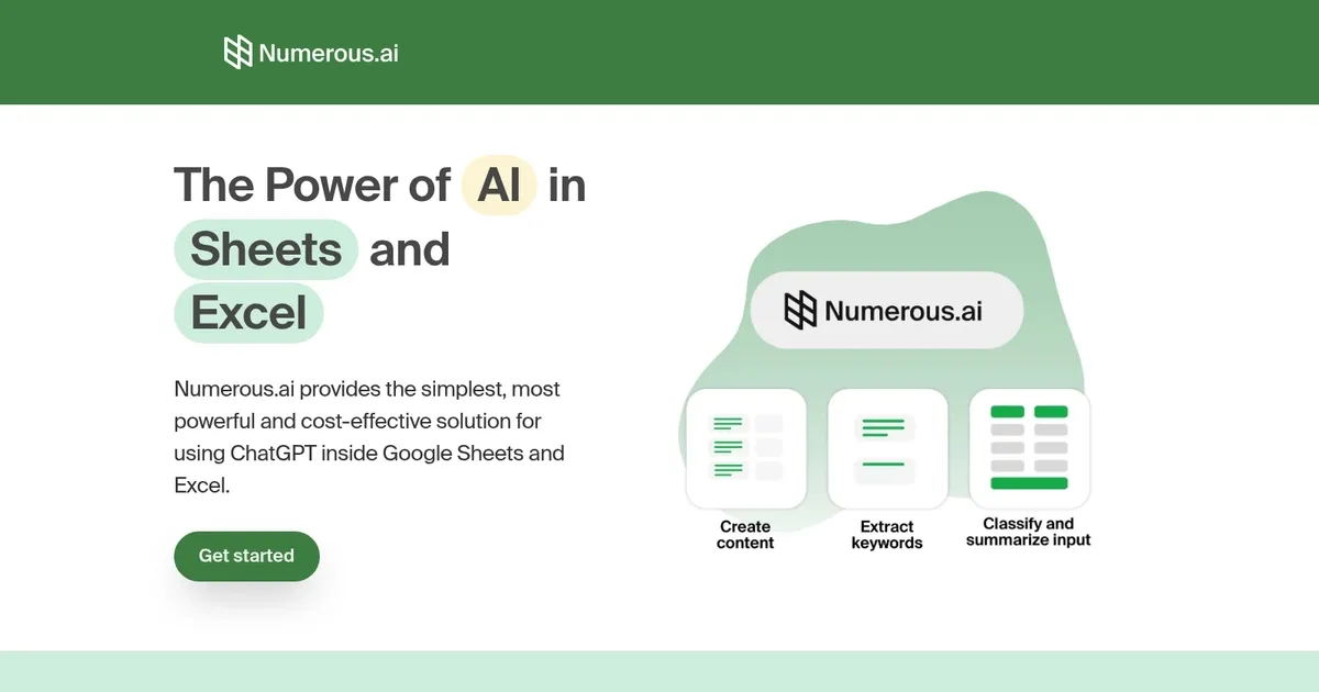 Numerous.ai - screenshot