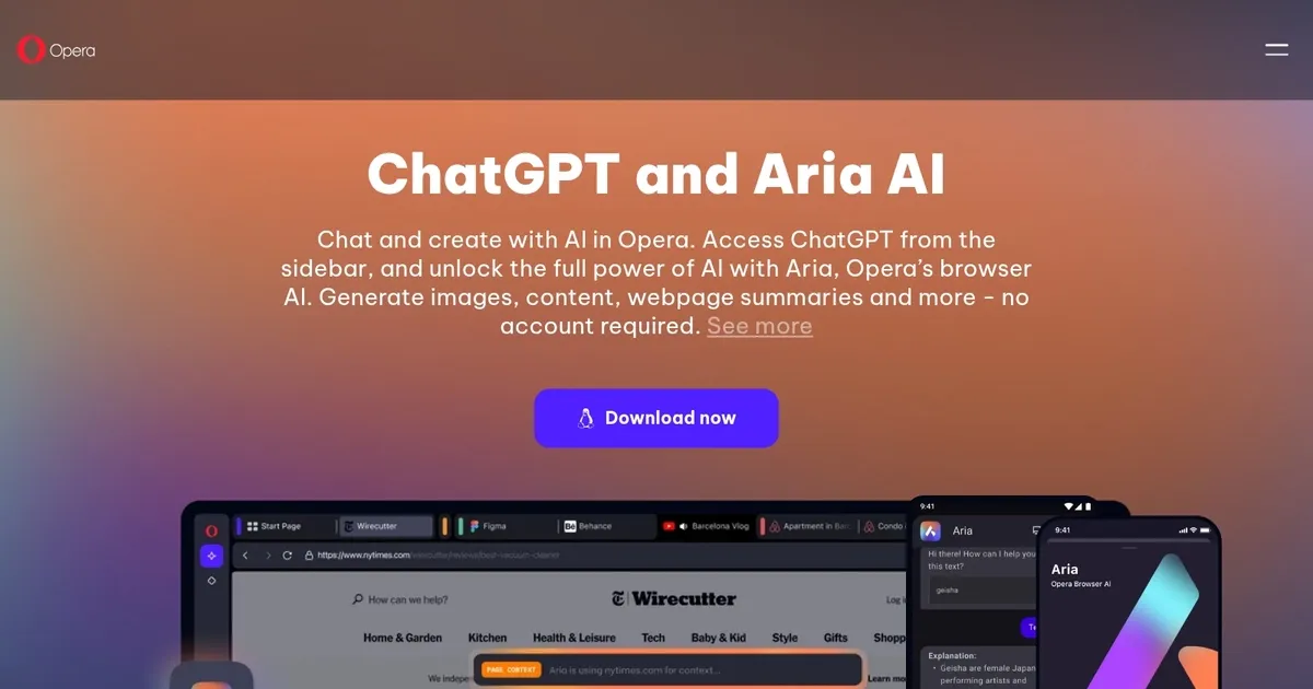 Opera One - screenshot