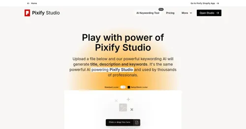 Pixify AI keywording tool