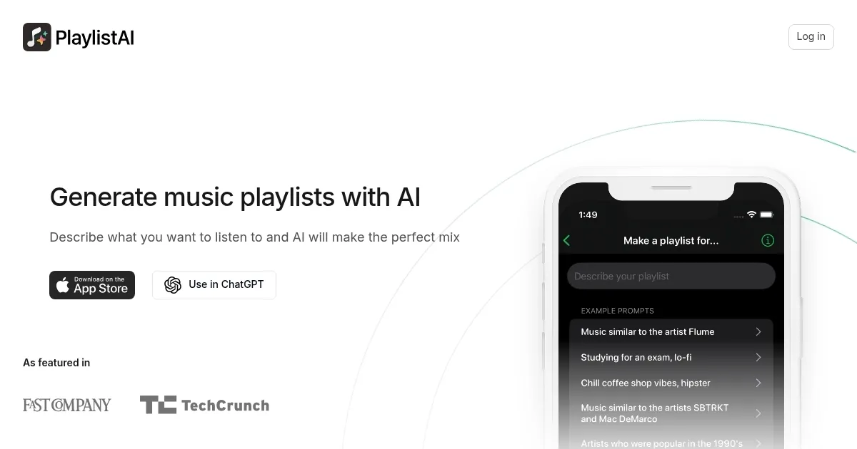 PlaylistAI - screenshot