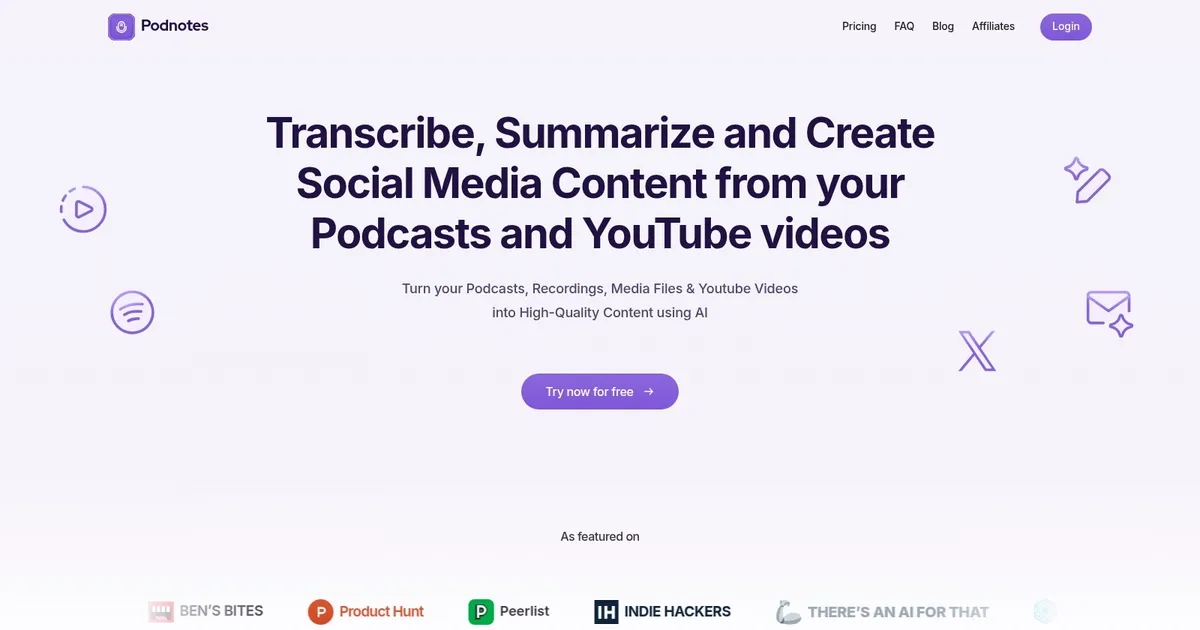 Podnotes - screenshot