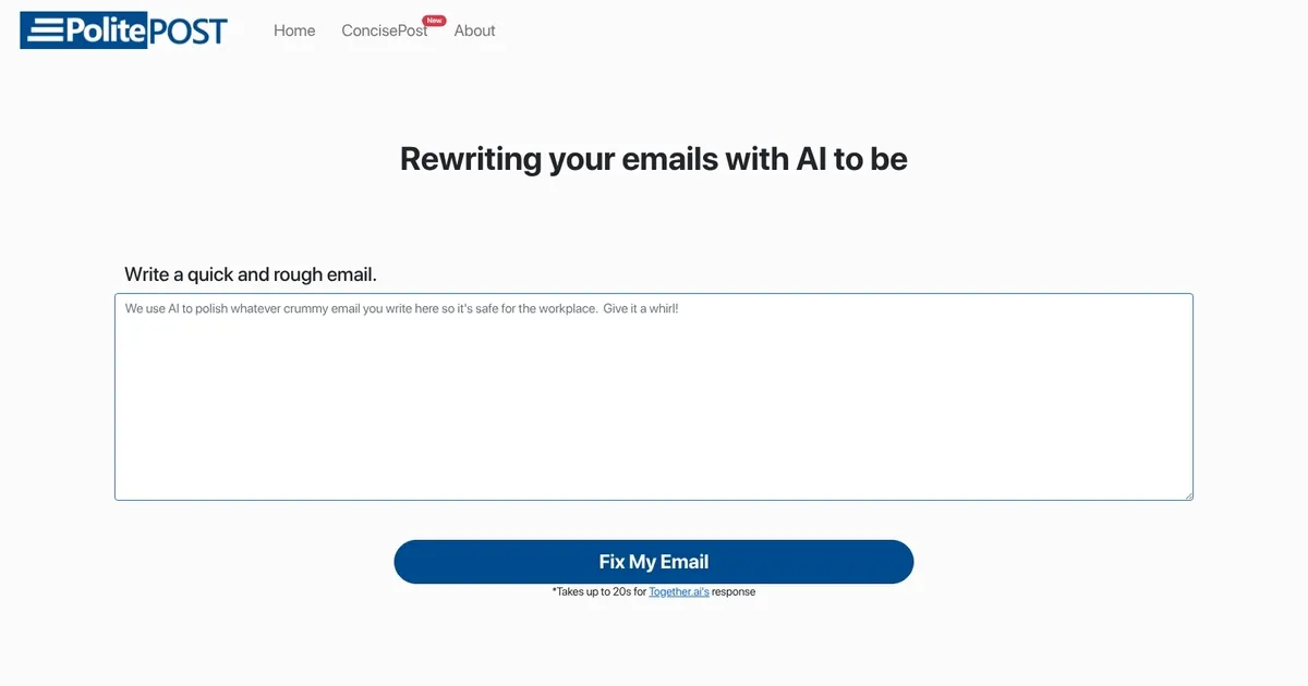PolitePost - screenshot