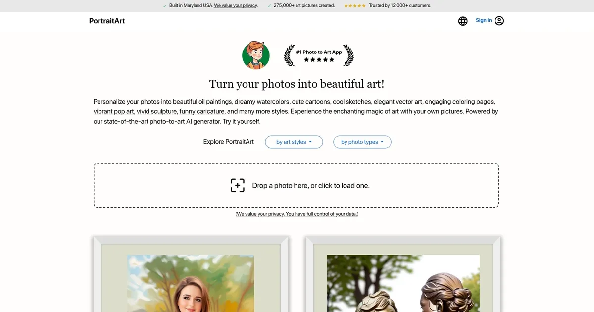 PortraitArt - screenshot