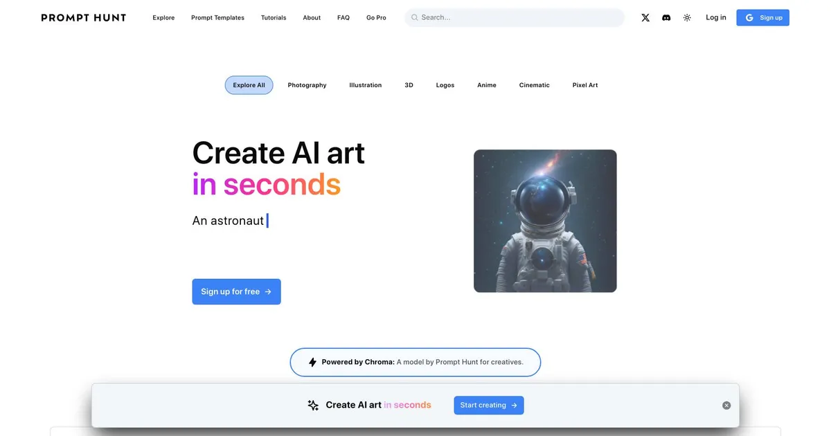 Prompt Hunt - screenshot