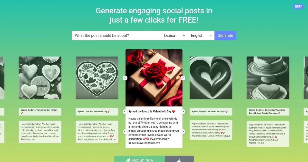 Radaar Social Post Generator - screenshot