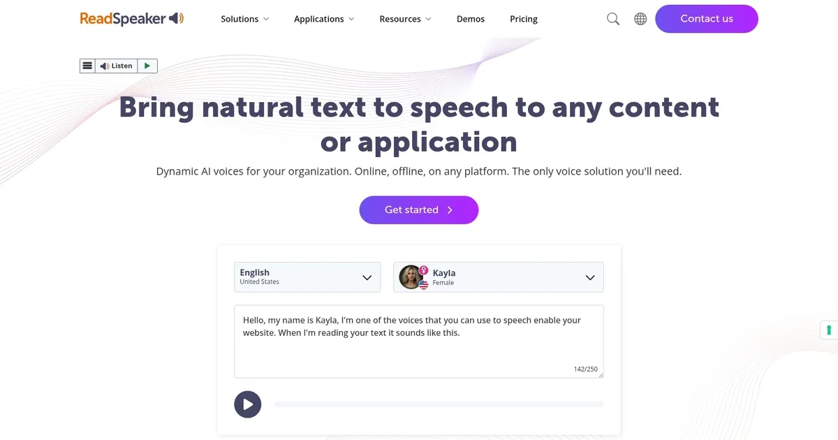ReadSpeaker - screenshot