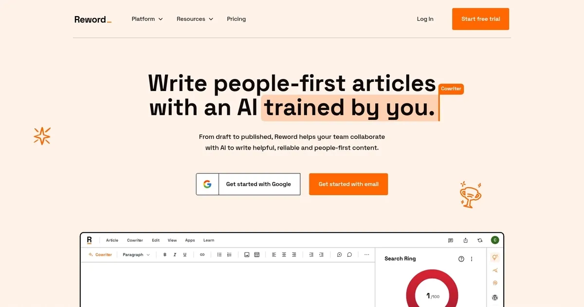 Reword - screenshot
