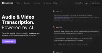 Riverside Audio & Video Transcription