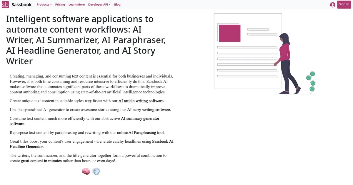 Sassbook AI - screenshot