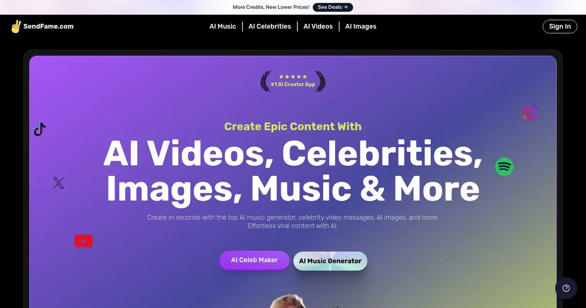 SendFame - screenshot