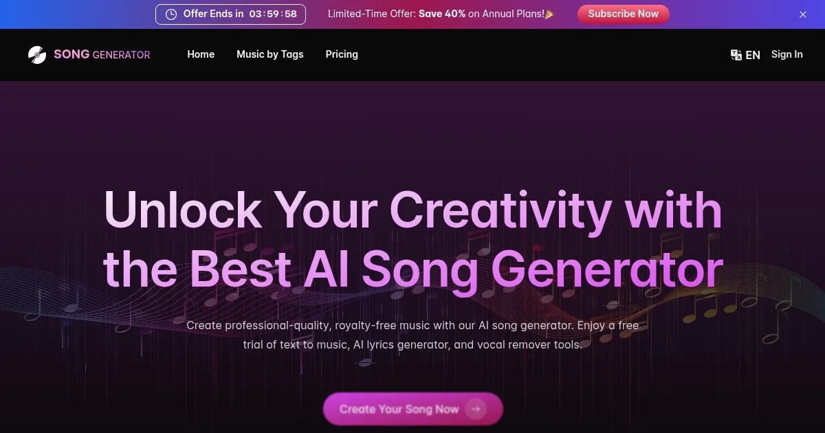 SongGenerator.io - screenshot