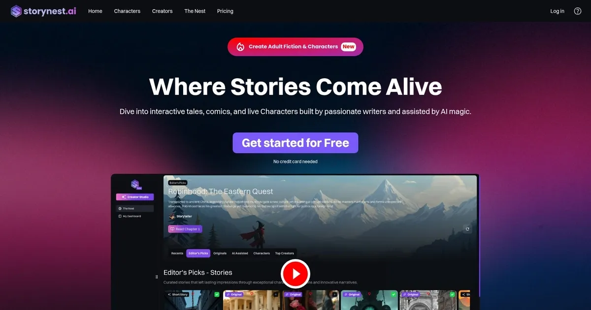StoryNest.ai - screenshot