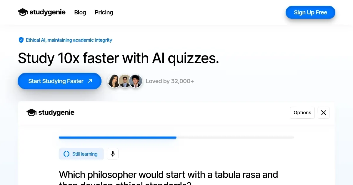 Studygenie - screenshot