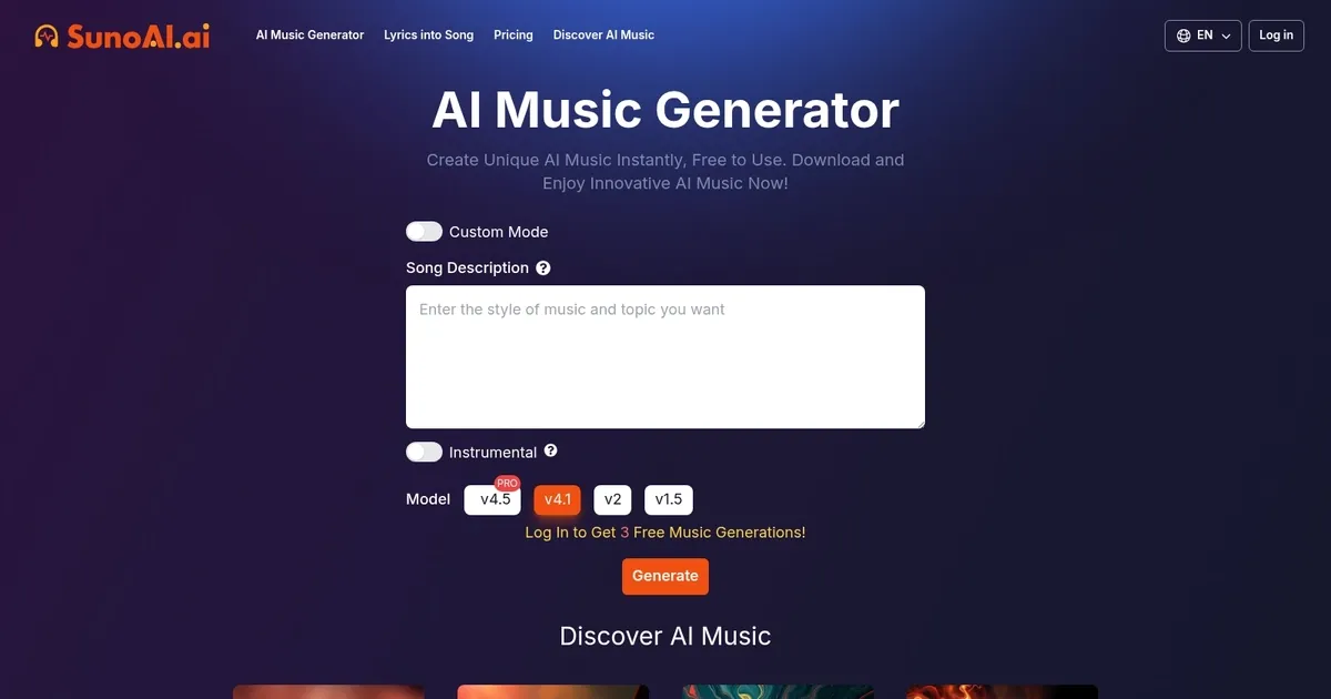 SunoAI - screenshot
