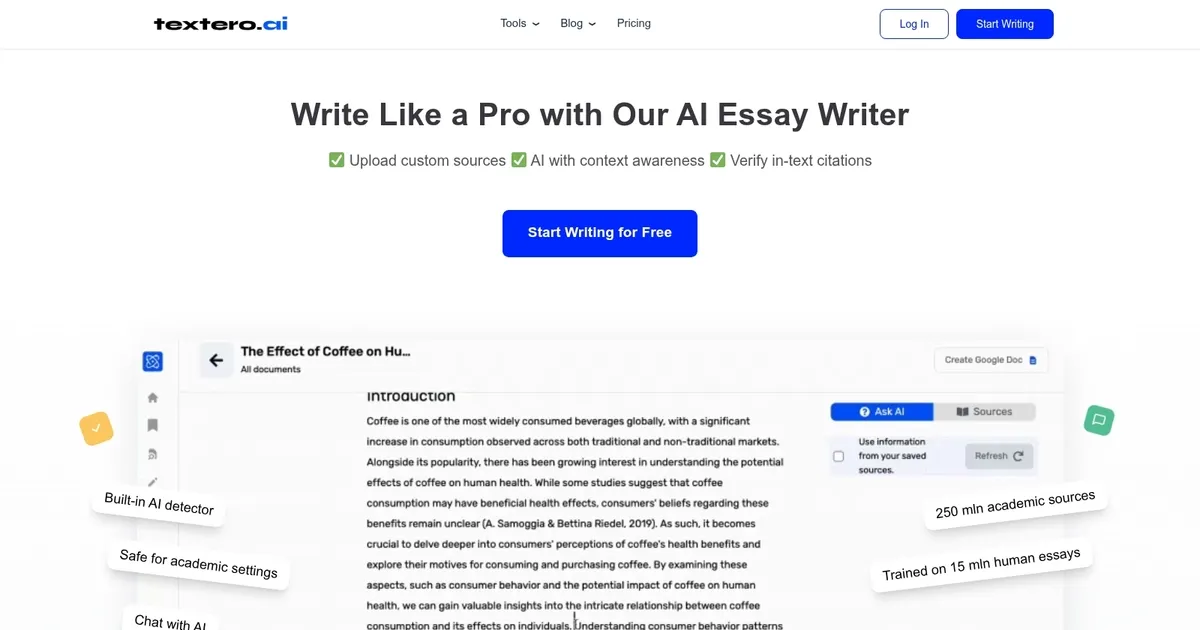 Textero.ai - screenshot